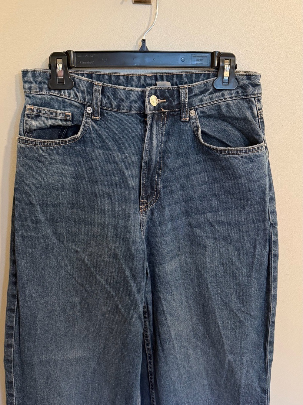 H&M Divided High Waist Wide Leg Ankle Jeans - 6 - Picture 5 of 11
